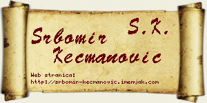 Srbomir Kecmanović vizit kartica